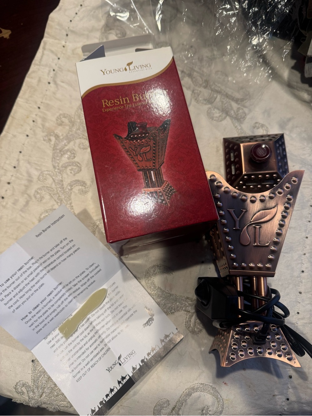 Young Living Copper-Tone Decorative Resin Burner